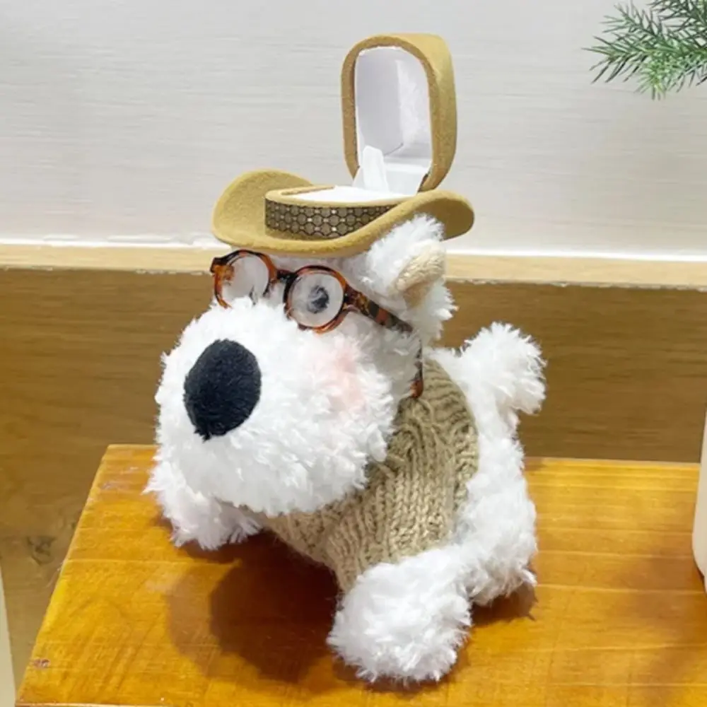 

Дисплей плюшевая кукла-щенок коробка для колец мягкий плюшевый чехол для обручальных колец мультфильм милая пара держатель колец подарок на день Святого Валентина