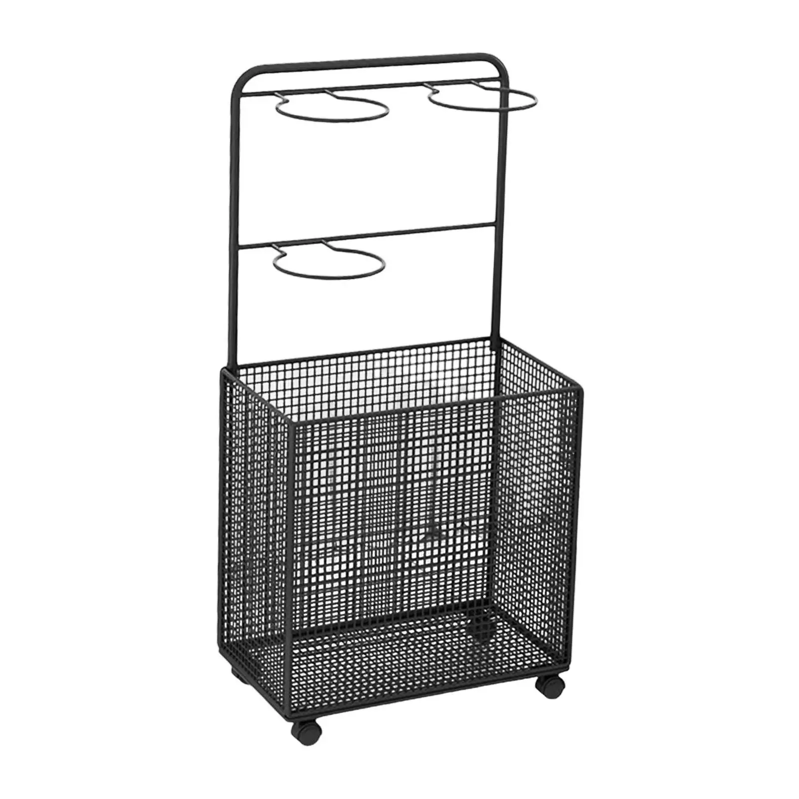 スポーツ用品ガレージオーガナイザー ガレージボール収納 ダンベル レジスタンスバンド ローリングボールカート（ホイール付き）省スペース