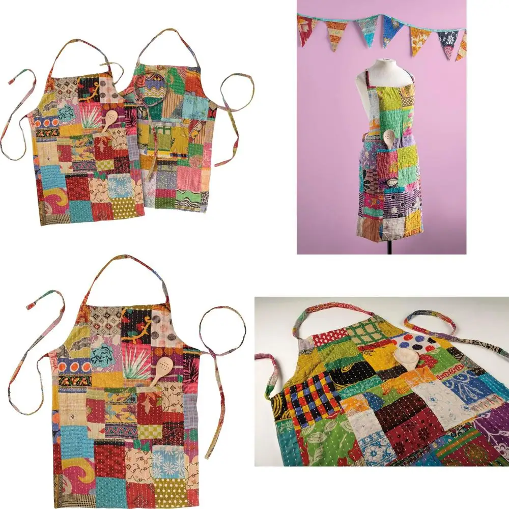

Kathy's Kantha Crafted Apron: Primitive Style