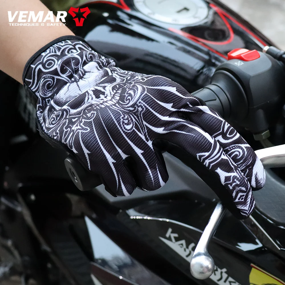 

Personality Skull Motorcycle Gloves Summer Breathable Motocross Gloves Off Road Motorcycle Racing Downhill Cycling Gloves