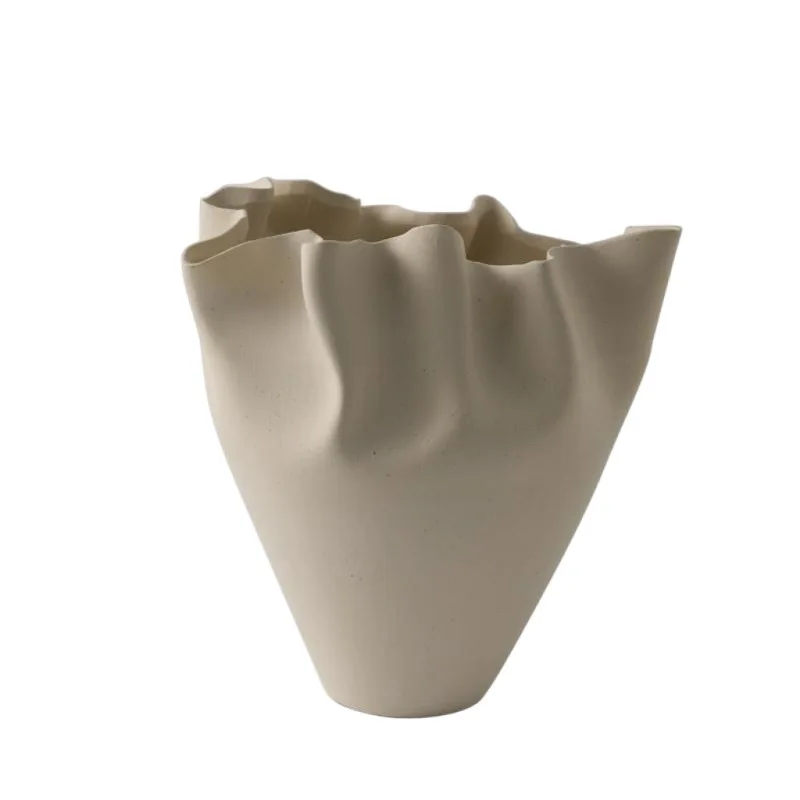 Nordic style creative vase ceramic vase large diameter flower arrangement flower arrangement decoration
