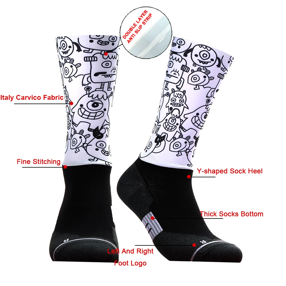 2023 고품질 전문 팀 남성 여성 사이클링 양말 MTB 자전거 양말 통기성 자전거 양말 야외 스포츠웨어 레이싱 양말