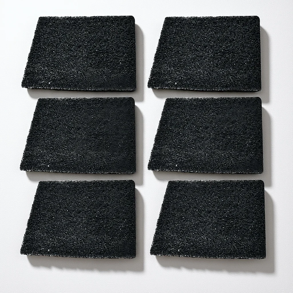 6Pcs Cat Litter Box Filters Activated Charcoal Odor Removers Reusable for Litter Drawer Pet Supplies