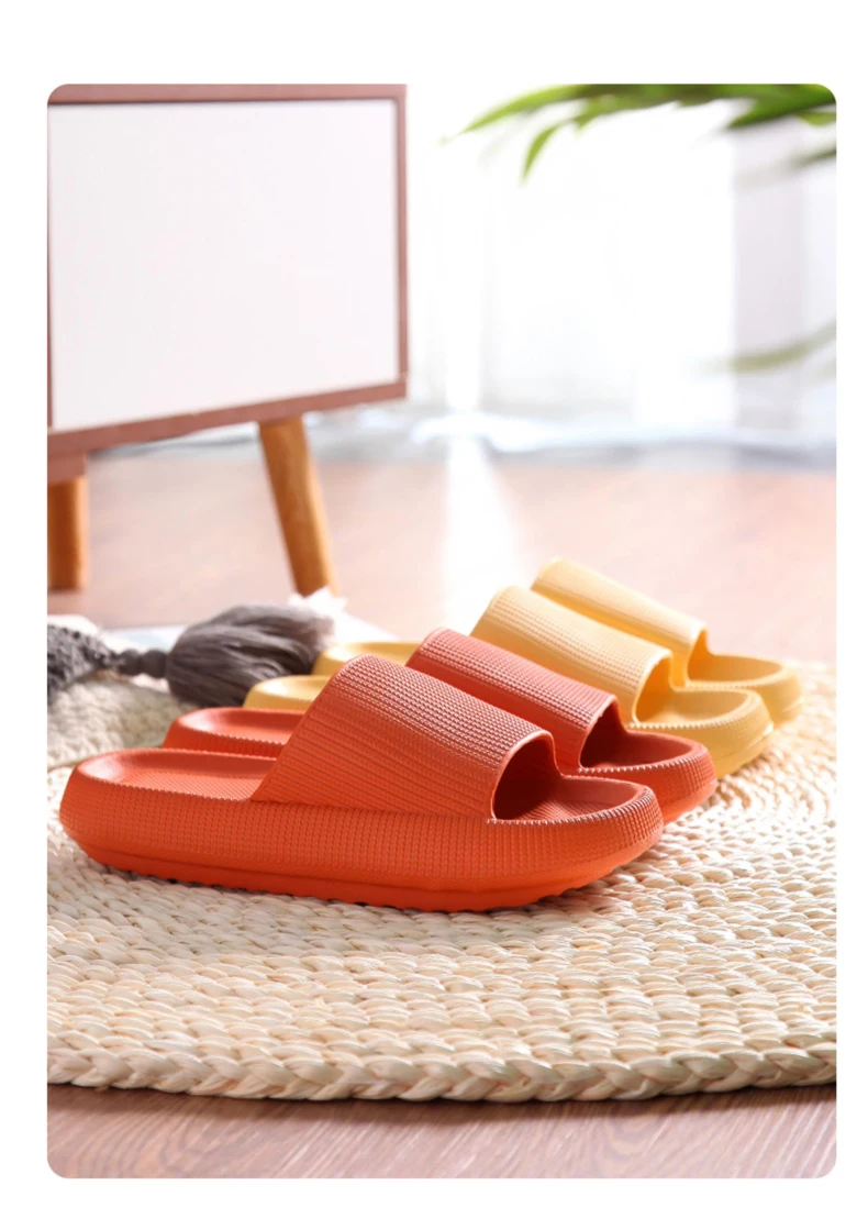 Hausschuhe Männer tragen dicke Sohlen rutschfeste Sommerquarters Badezimmer Dusche Eva Sandalen – Detail 12