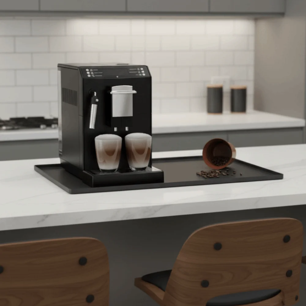 

Силиконовый коврик 2-в-1 для кофемашины, нескользящий, износостойкий, для сушки посуды, большой размер, можно мыть в посудомоечной машине, коврик для бара, для чашек и кружек