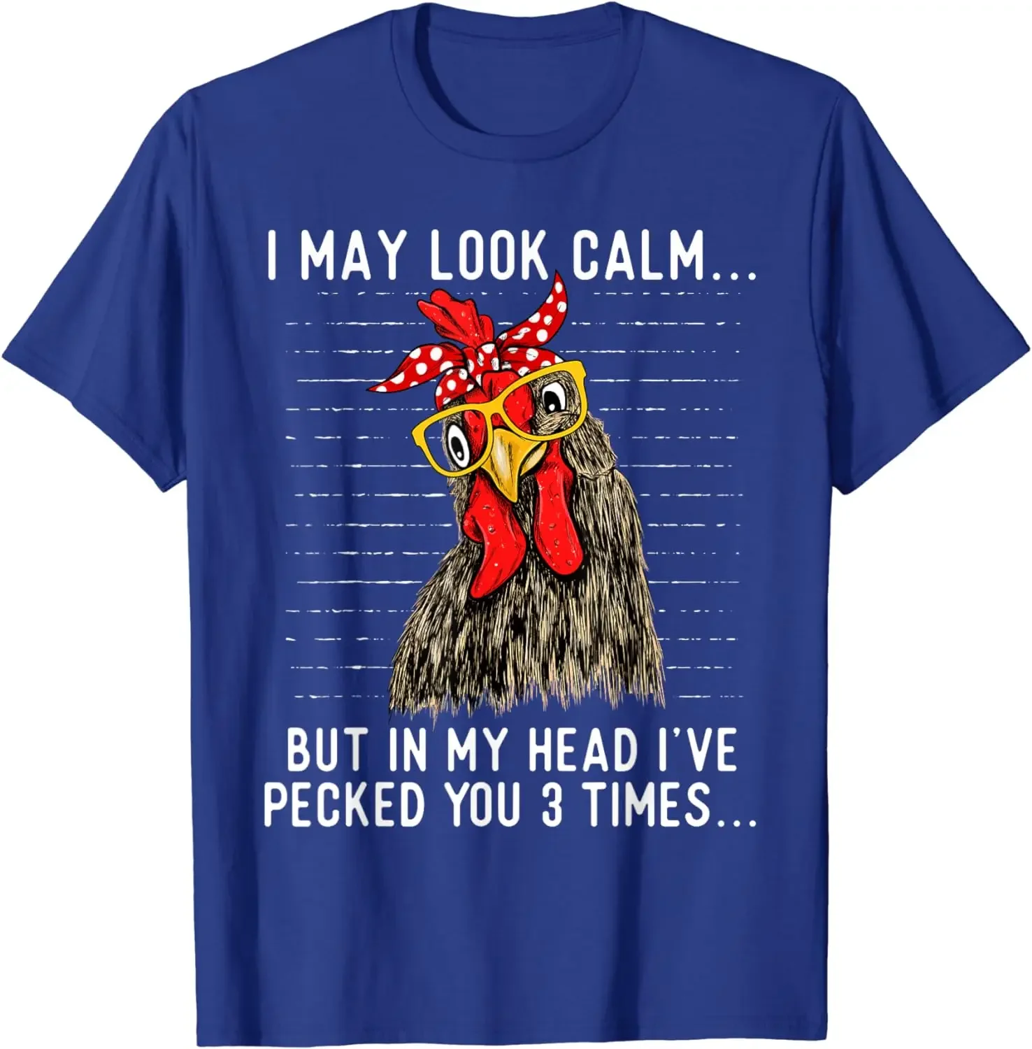 In My Head I've Pecked You 3 Times Chicken Lover Poultry T-Shirt Funny Farm Animal Short Sleeve Cottonm Tee for Women Men