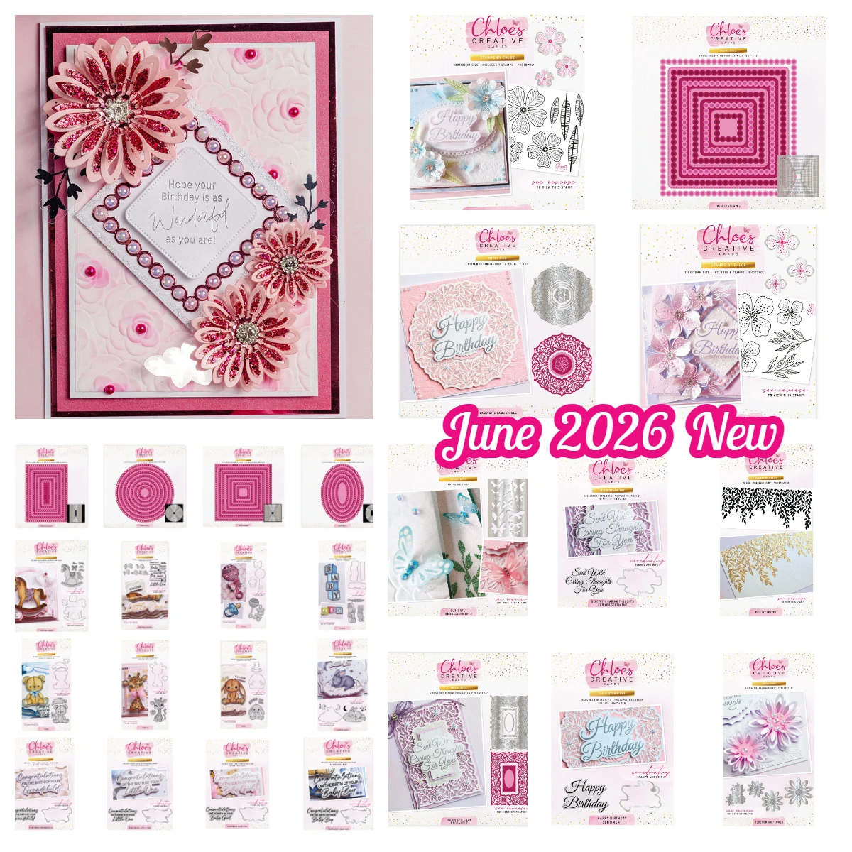 

Chloes Exquisite Lace Rectangle Pearly Squares Majestic Flower Metal Cutting Dies Stamp for DIY Scrapbook Handmade June 2026 New