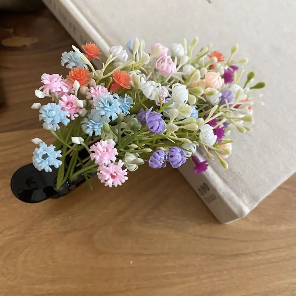 Винтажная заколка для волос с милым звездным небом и цветком, сказочная богемная заколка с цветочным принтом, элегантная заколка с имитацией цветка, тайская женская заколка для волос