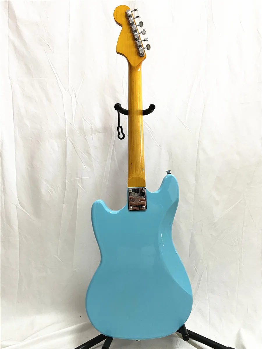 Custom edition Daphne Blue Mustang Jazz Electric guitar red guard can be customized for free shipping