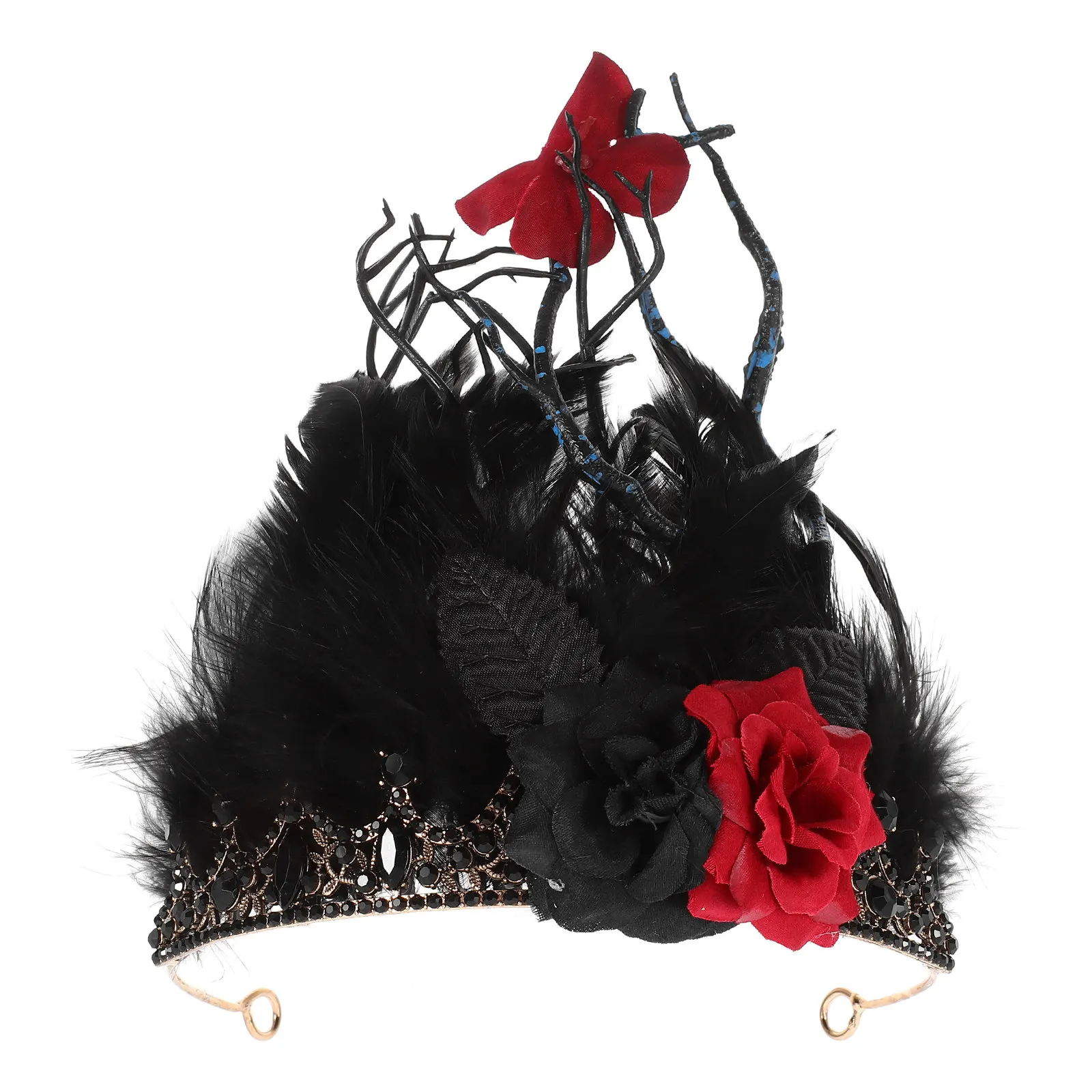Vintage Baroque Style Headband Gothic Branch Hair Hoop Halloween Hair Decoration Girl Gothic Hairband Party Headpiece Female
