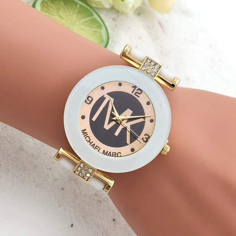 Womens Wristwatch Fashion Men Diamond Quartz Watches Silicone Luxury TVK Brand Relojes Digitales Femme Watch For Women Bracelet