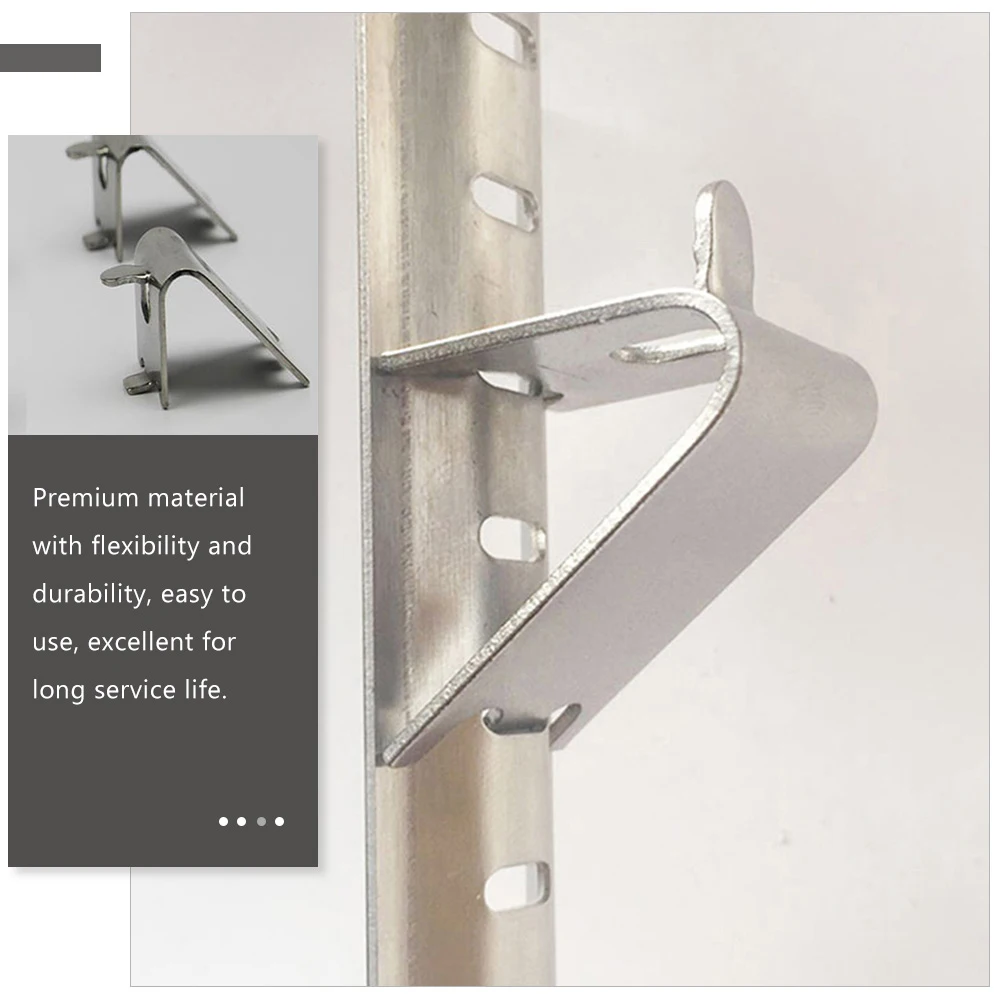 

2pcs Stainless Steel Hooks Shelf Supports Fridge Cooler Clips Freezer Brackets Metal Hangers Refrigerator Glass Clamps Easy