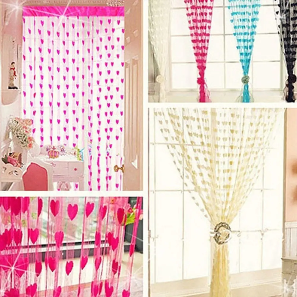 New Arrivals Home Heart Drapes Door Loving Tassel Pattern Window Curtain