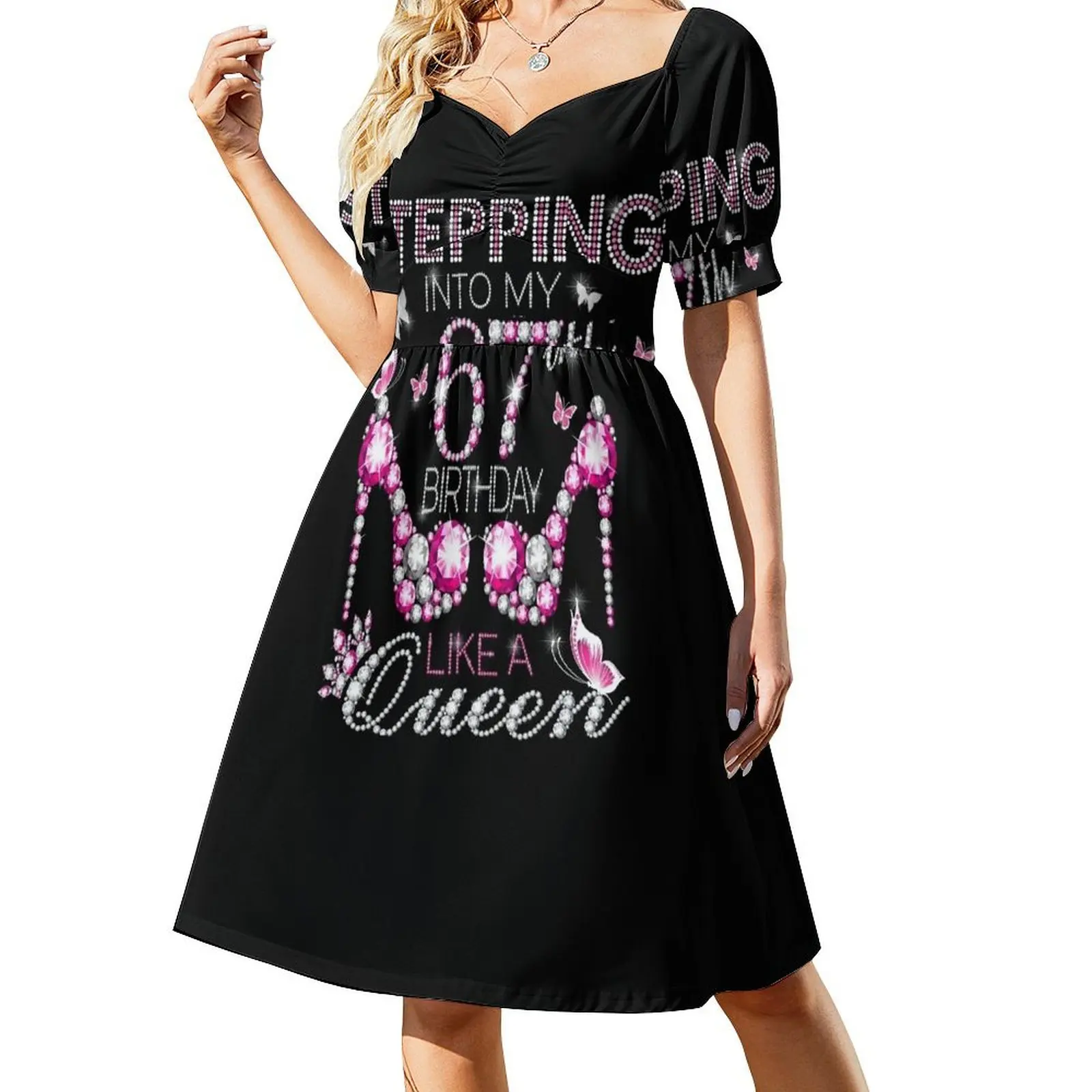 

Stepping Into My 67th Birthday Like A queen 67th birthday Gift Birthday boss Stepping Into My gift Like A Bo Short-Sleeved Dress