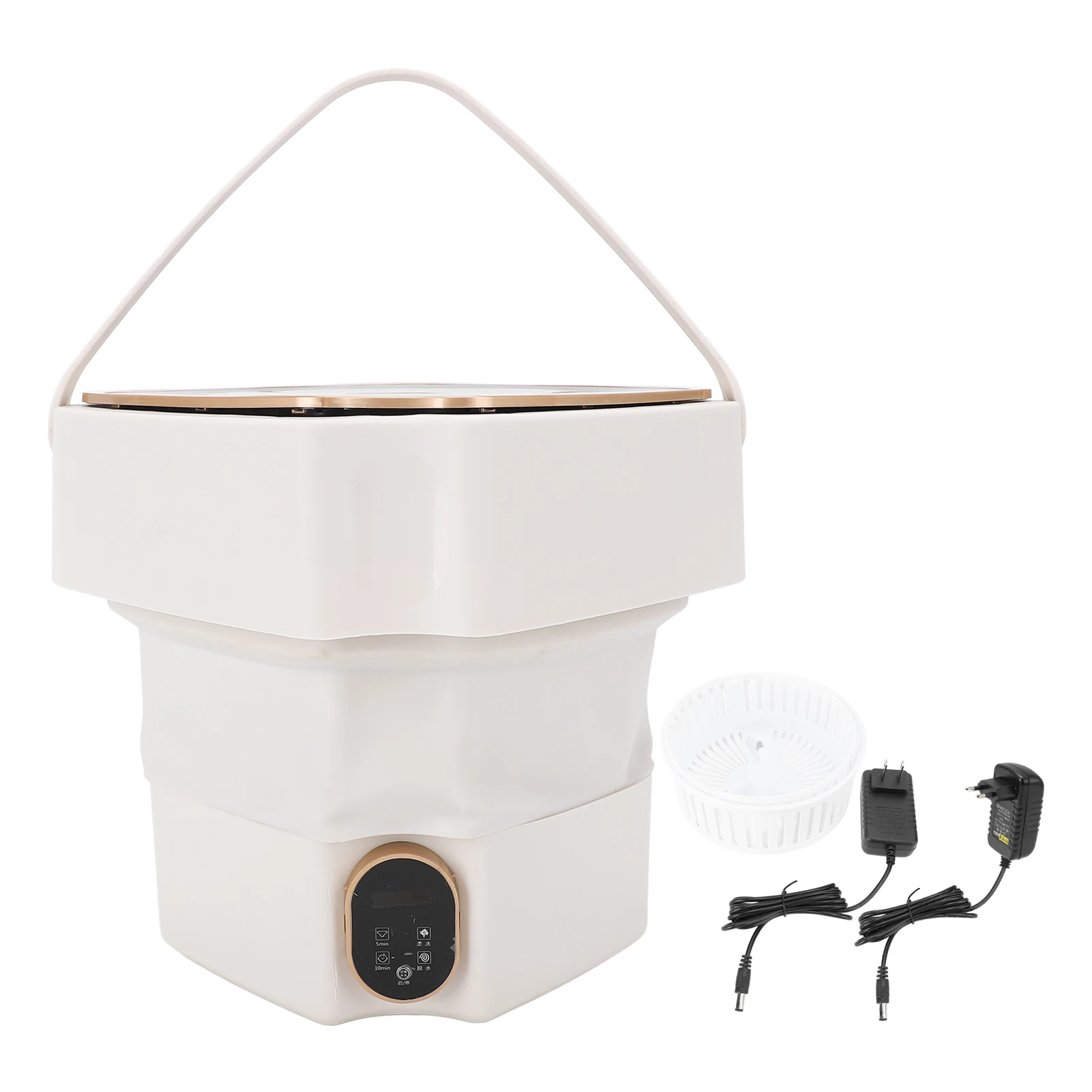 

Портативная стиральная машина 18 л, полностью автоматическая складная стиральная машина для глубокого очищения со сливным шлангом для квартиры, общежития, отеля