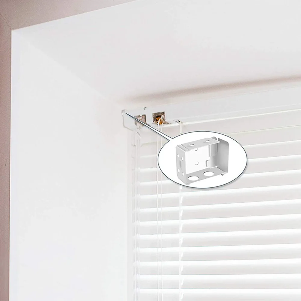 4 Pack Venetian Blind Brackets Compact Top Fixing Mounts Window Installation Profile Box Mounting Bracket Replacement