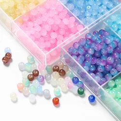 20/50pcs 8mm Glass Apple Shape Beads Round Spacer Beads for Bracelet Necklace Earrings Jewelry Making Accessories Supplies