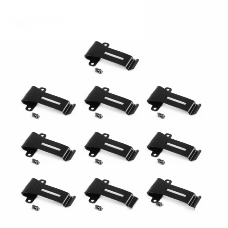 

10pcs/Lot Metal Belt Clip w/ Screw for Kenwood TK-208 TK-308 TH-22AT TH-42AT TK208 TH22AT Baofeng BF-777S 888S 666S Radio Parts