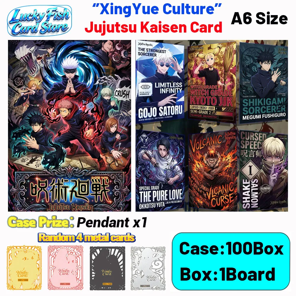 Wholesale 2026 New XingYue Creative Studio Jujutsu Kaisen Cards A6 Size Acrylic Board Anime Collectibles Character Fan Gifts