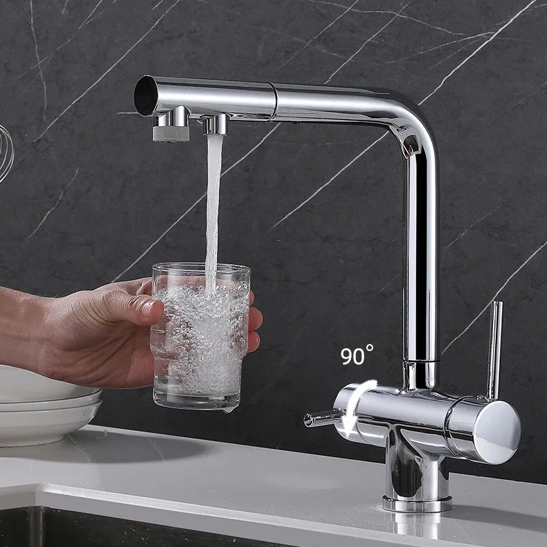 

SUS 304 two way kitchen sink tap mixer with water filter kitchen tap faucet hot cold water mixer kitchen faucets