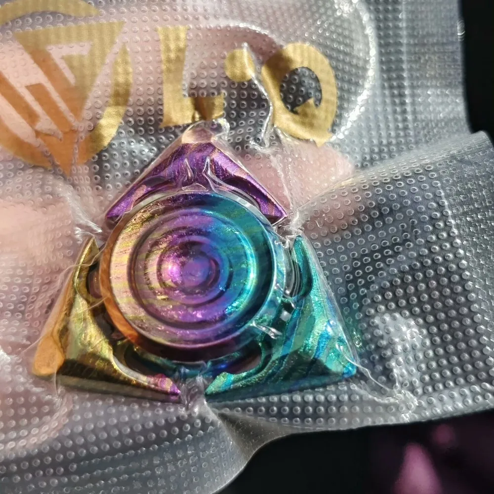 LQEDC Murakumo Fidget Spinner Damasteel Three-Bladed Fidget Spinner Original Designs Anxiety Relief Gadgets Desk Accessories