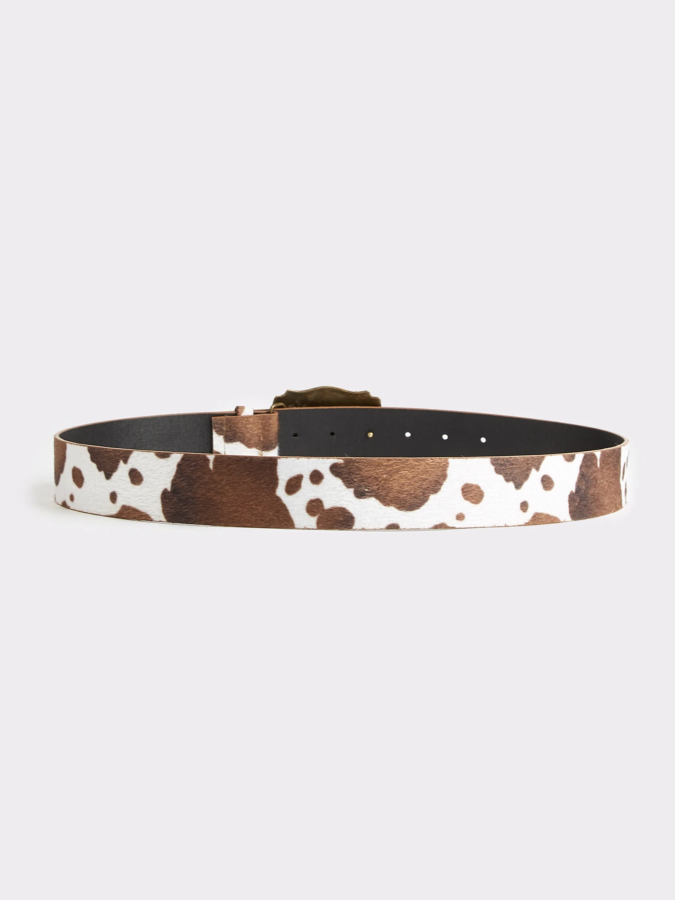 Cintura in vita con stampa mucca marrone per donna Accessorio versatile per abiti, camicie, jeans, adatta per cene, gite