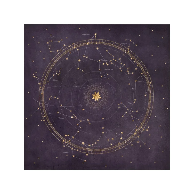 

Purple Zodiac Constellation Tablecloth Celestial Star Map Table Cover Mystic Astrology Decor For Dining Room Kitchen Party