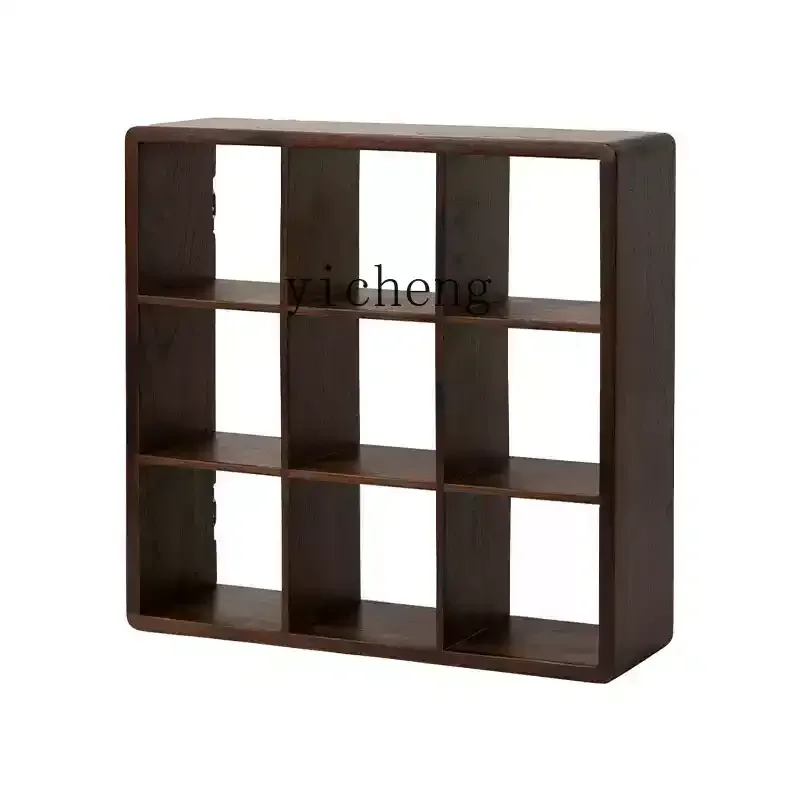 TQH solid wood desktop Duobao Pavilion storage box, teacup storage, Bogu rack, tea set, wall-mounted display cabinet