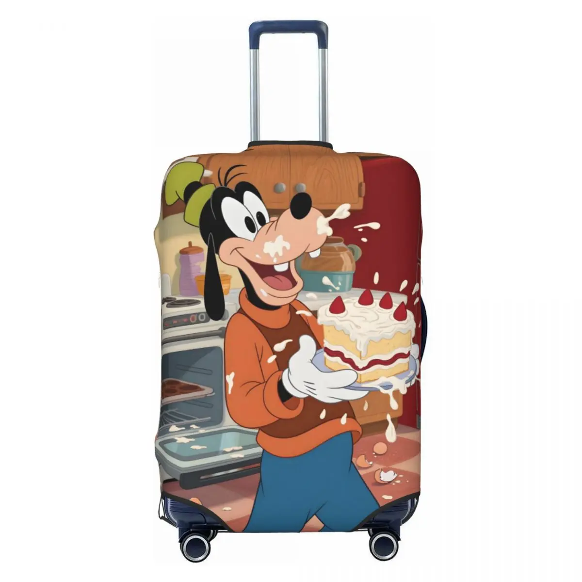 

Custom Cute Goofy Luggage Cover Protector Dust Proof Classic Cartoon Movie Pattern Travel Suitcase Covers