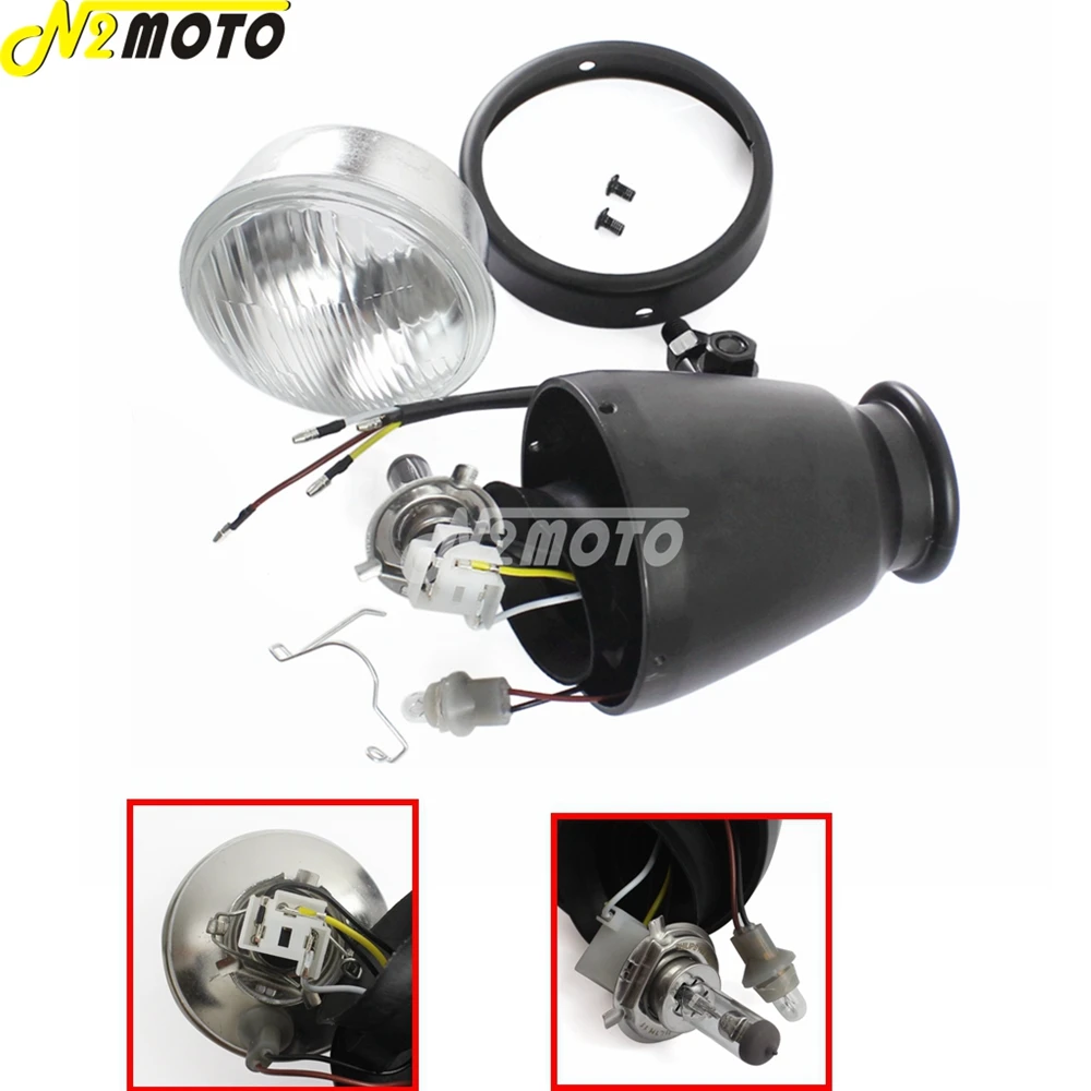 Chrome H4 12V 60/55W Motorcycle Headlight 4\