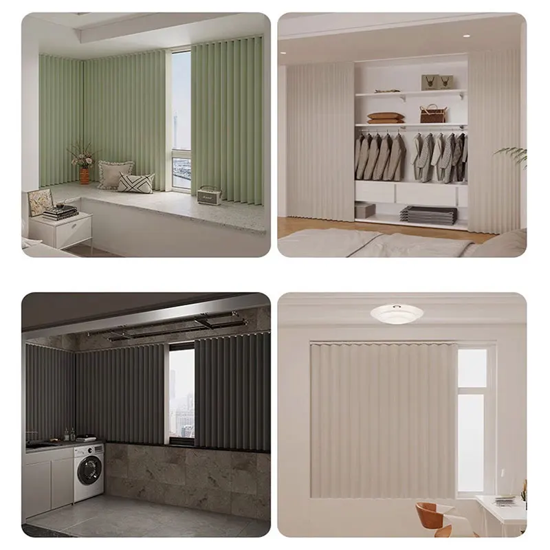 Faltbarer Trennvorhang, wasserdichter Raumteiler, Türvorhang 2 in 1 mit Haken für Badezimmer, Küche, Eingangsbereich, platzsparend, einfach – Detail 2