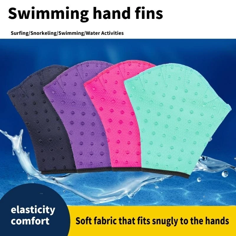 水トレーニング水泳手袋水かき付き手袋調節可能で簡単に着用でき、プールでの抵抗を軽減します子供用水泳用品