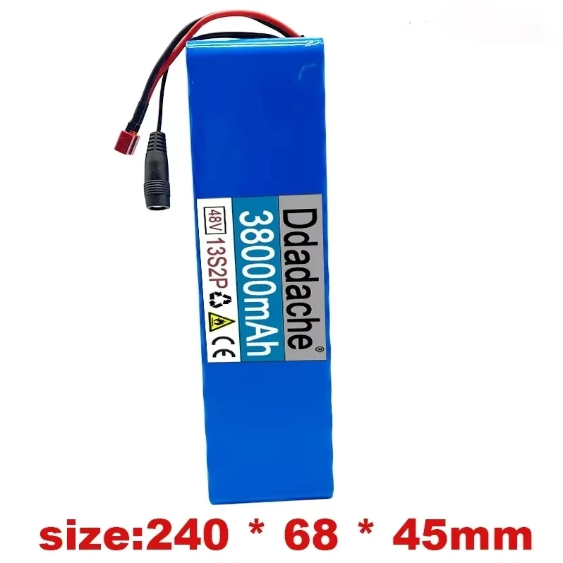 The Latest Original 48V38000mah 13S2P18650 Battery Pack with 48V BMS Protection Is Suitable for Electric Bicycles and Scooters