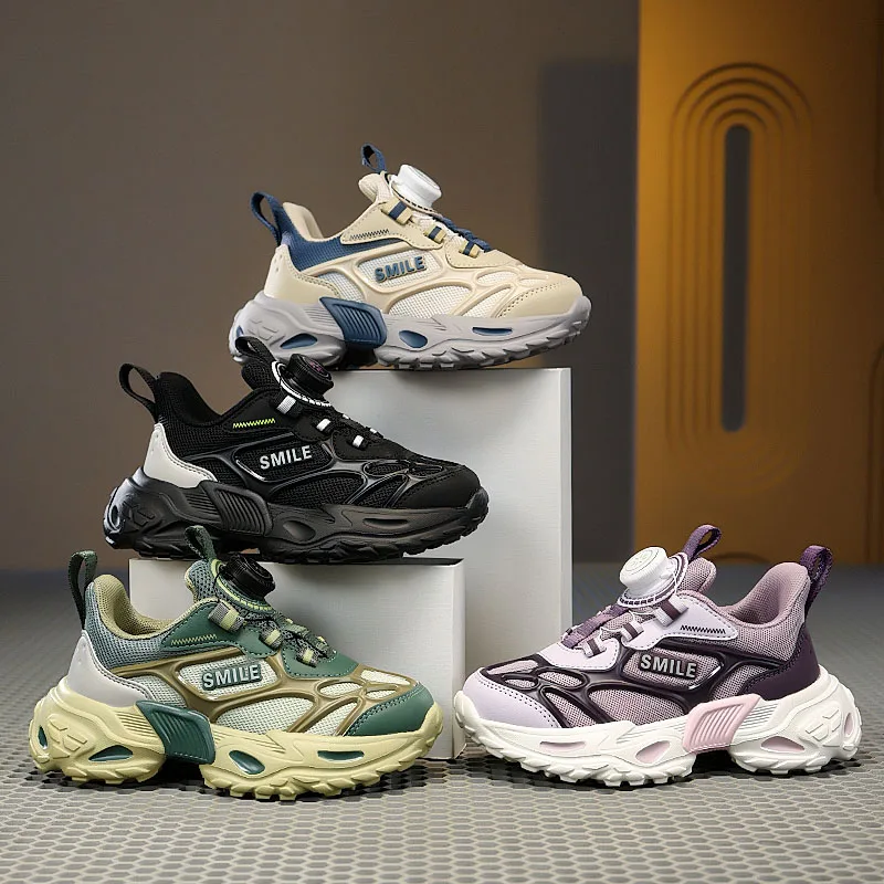 

Hot Sale Fashion Green Children Summer Sneakers Size 31-39 Breathable Mesh Platform Sneakers Kids Outdoor Running Shoes Trainers