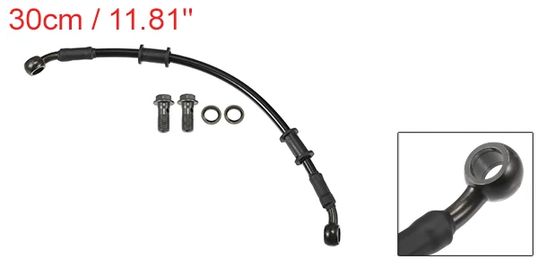 Motoforti 90 cm Motorrad geflochtener hydraulischer Bremsleitung Ölschlauch Schwarz Armeegrün 1 Set – Detail 13