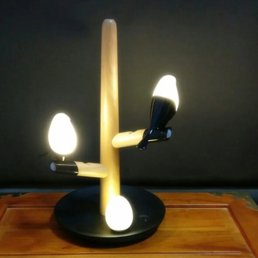 

LED Night Light Porch Night Light with USB Charging Smart Induction Atmosphere Creative Home Decoration Lamp Bird Light