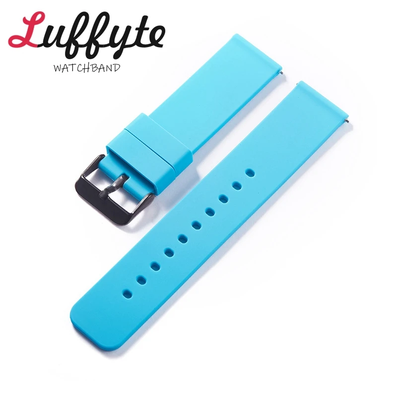 Silicone Watch Band 12mm 14mm 16mm 18mm 20mm 22mm 24mm Strap Quick Release Soft Rubber Straps Bracelets Replacement Wristband