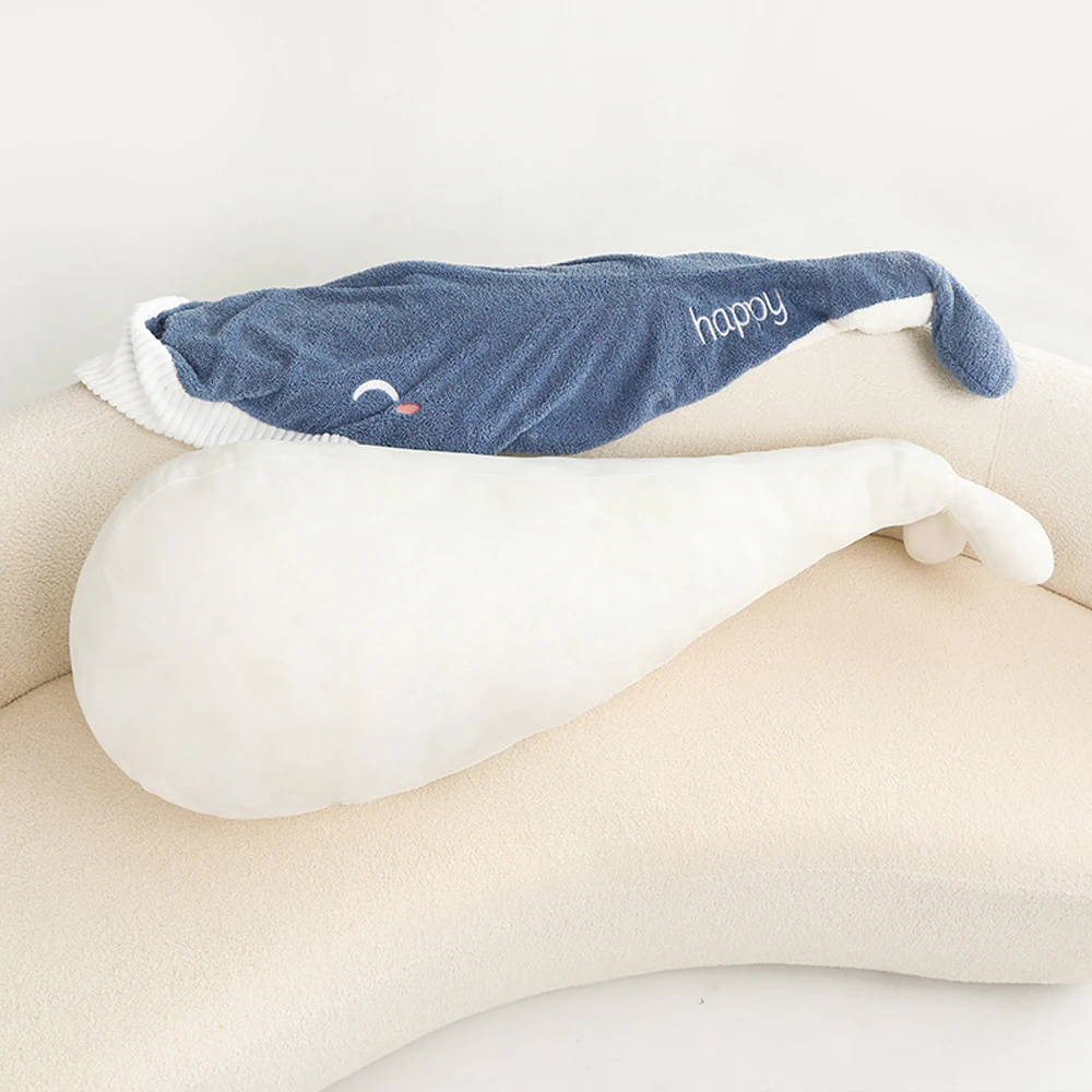 New Cute Marine Animal Big Teeth Whale Pillow Stuffed Plush Toy Birthday Gift