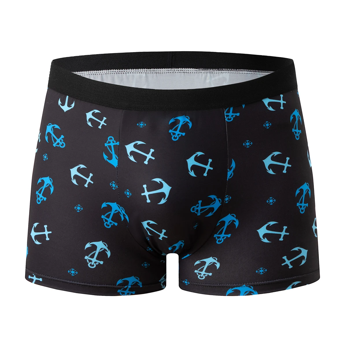 4-teiliges Set bedruckter Unterwäsche für Männer und Jugendliche, bequeme flache Boxershorts mit elastischem Bund, mehrfarbige Freizeitshorts – Detail 16