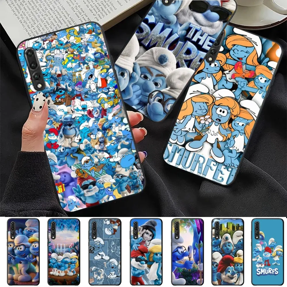 cartoon The S-Smurfs Anime Movie Phone Case For Huawei P 8 9 10 20 30 40 50 Pro Lite Psmart Honor 10 lite 70 Mate 20lite