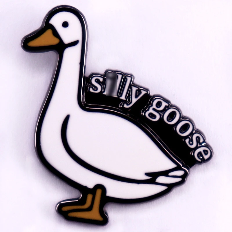 A3362 Cute Cartoon goose Lapel Pins for Backpack Brooch on Clothes Enamel Pin Metal Badges Fashion Jewelry Decorations Gift