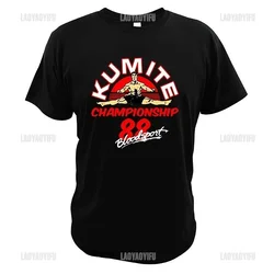 Kumite Championship Movie Bloodsport Poster Print Tops Jean Claude Van Damme T Shirt Breathable Graphic T Shirts Cotton Shirt