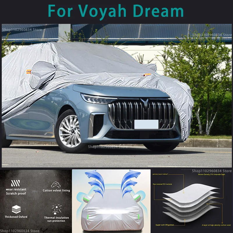 

For Voyah Dream 210T Full Car Covers Outdoor Sun uv protection Dust Rain Snow Protective Anti-hail car cover Auto cover