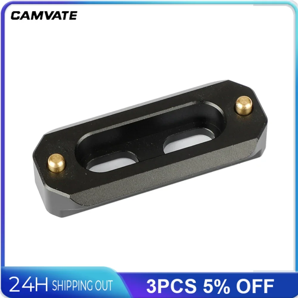 CAMVATE-Barra de riel NATO de liberación rápida estándar, 50mm/70mm/100mm de largo con tornillos de 1/4 "-20 para cámara DSLR, plataforma de jaula, mango Nato