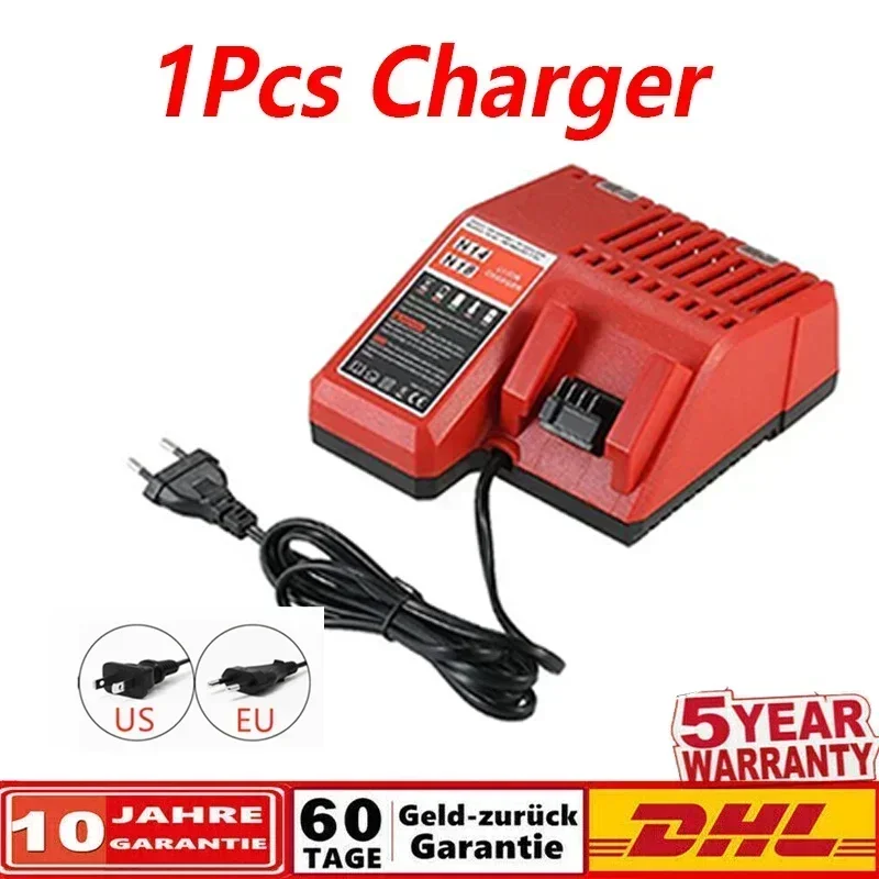 Charger rechargeable battery For Milwaukee M18 M18B6 18V XC 9Ah 6Ah Li-ion Battery 48-11-1860