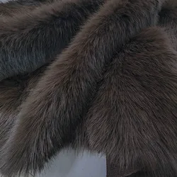 Good， Brown Faux Fur Fabric,Immitate Rabit Fur,2.5CM Long Hairy,Soft Warm Plush Fur Fabric,Sewing Fur Collar Clothing Outerwear
