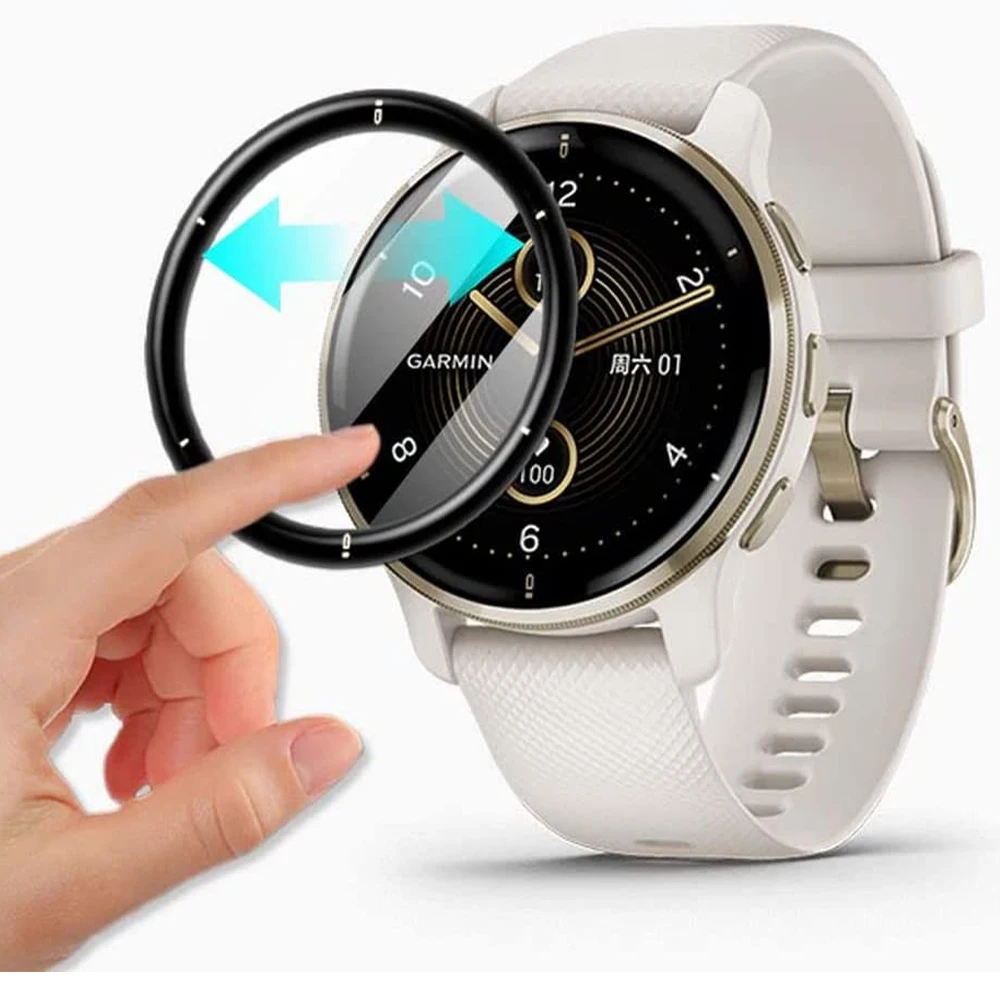 2Pcs Screen Protector Film For Garmin Venu2 Plus Anti-scratch HD 3D Curved Composite Film Smartwatch Protection Accessories