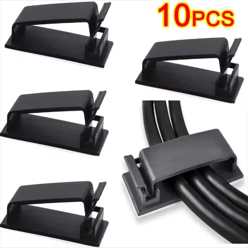 10 قطعة مقاطع كابل USB ذاتية اللصق إدارة الحبل حامل السلك المنظم المشبك مكتب مرتب مدير الكابلات في مقاطع مكتب المنزل