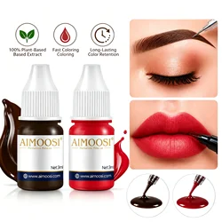 AIMOOSI Lip Inks Permanent Makeup Pigments Eyebrow Professional Microblading Ink Beauty Health Tattoo Ink Supplies 3ml
