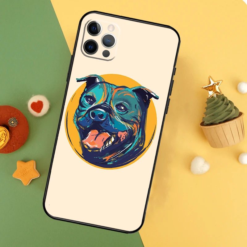 Staffordshire Bull Terrier Dog Case For iPhone 16 15 11 12 13 14 Pro Max XS Max X XR 7 8 Plus 12 13 Mini Phone Cover